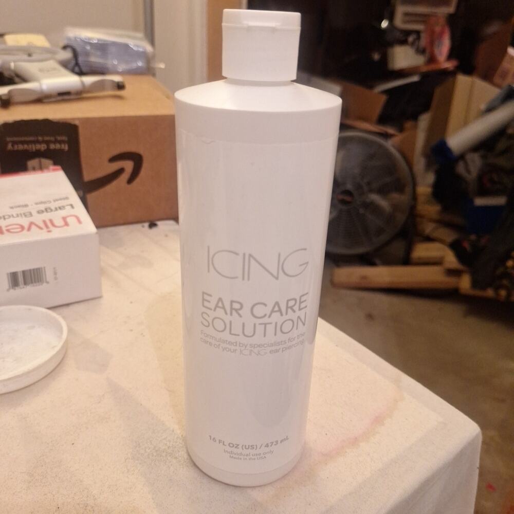 Ear Care Solution - Icing For Ear Piercings. 16 Oz